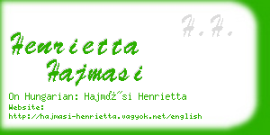 henrietta hajmasi business card